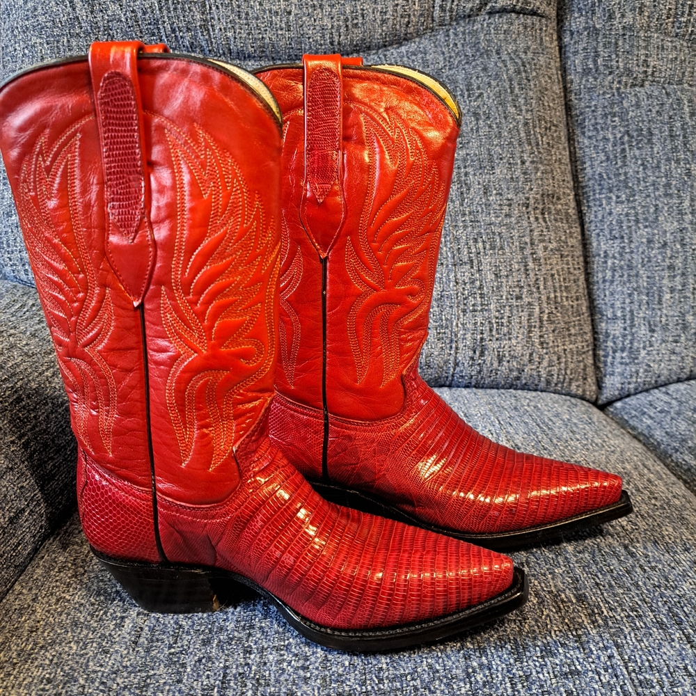 Corral Bold Red Heeled Boots - Picture 8 of 12